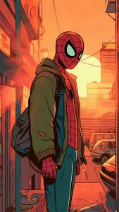 Comic Spidey iPhone Wallpaper