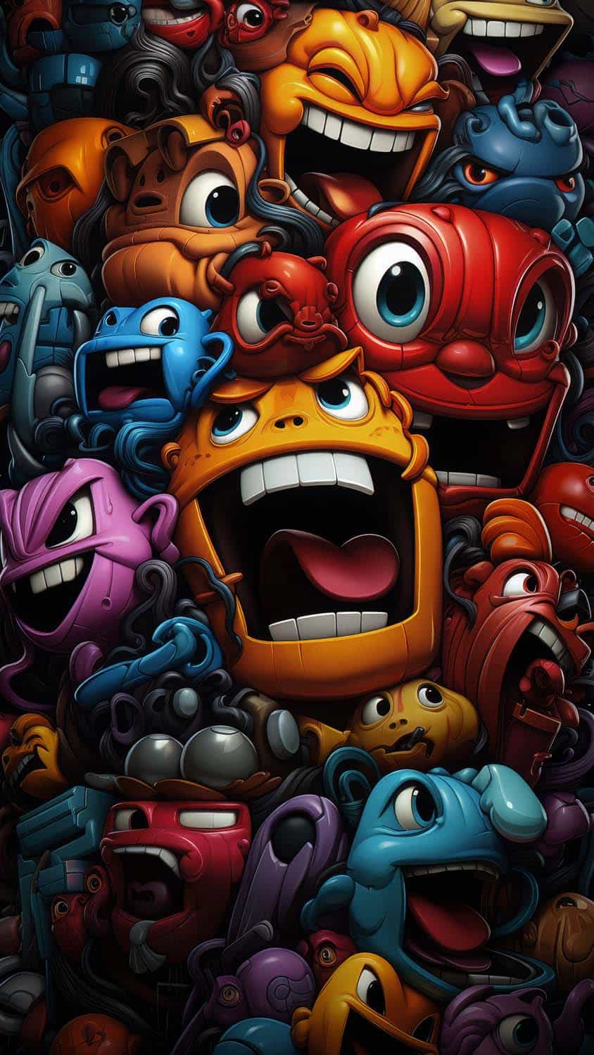 Crazy Monsters iPhone Wallpaper