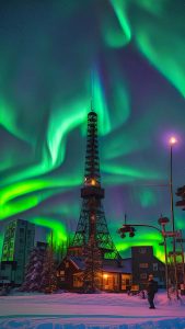 Eiffel Tower Aurora iPhone Wallpaper