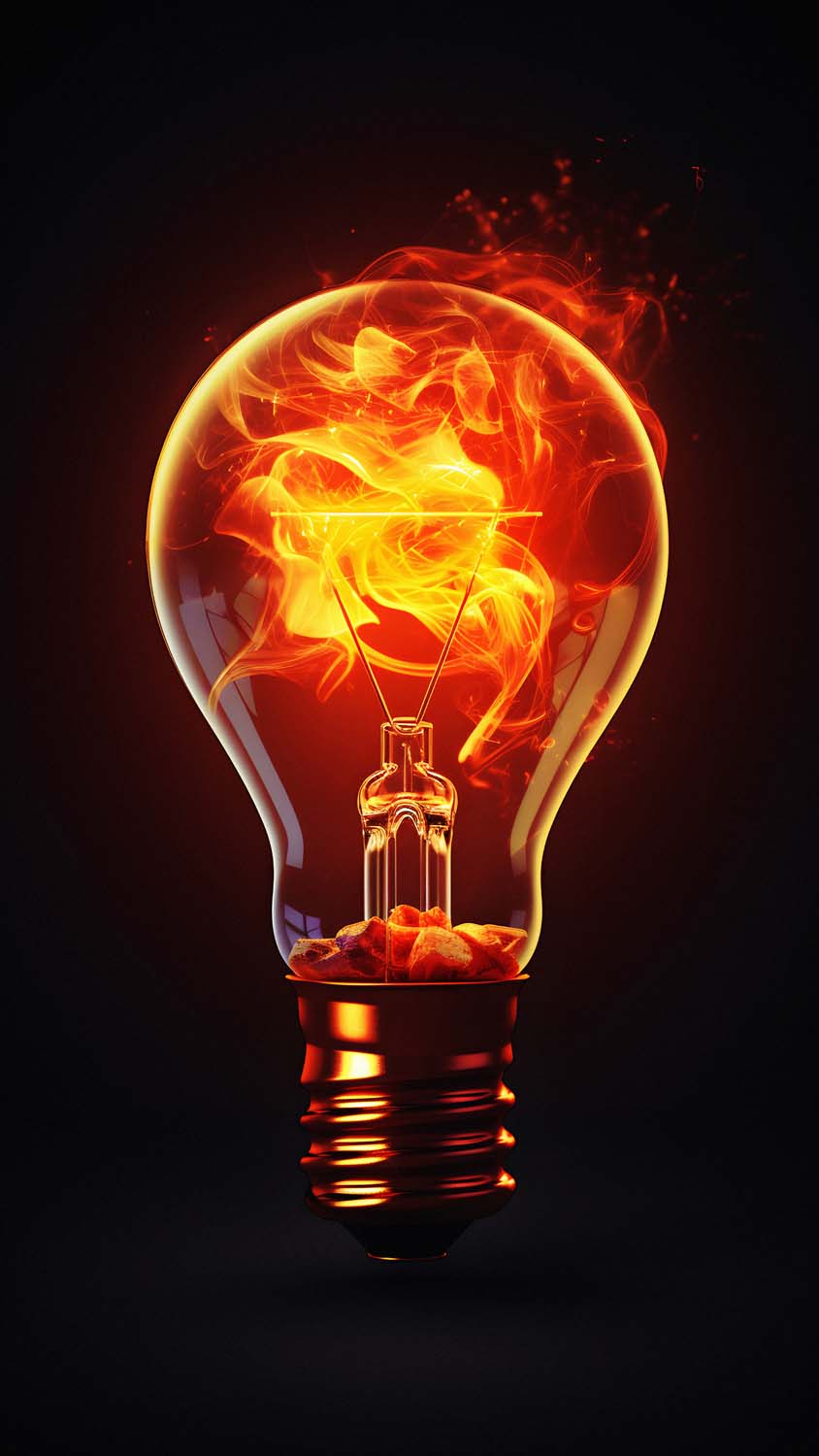 Filament Bulb iPhone Wallpaper
