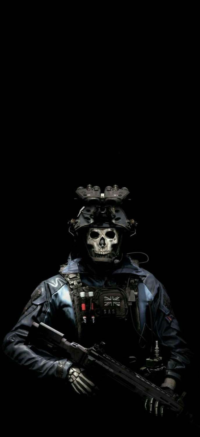 Ghost Call of Duty MW3 iPhone Wallpaper