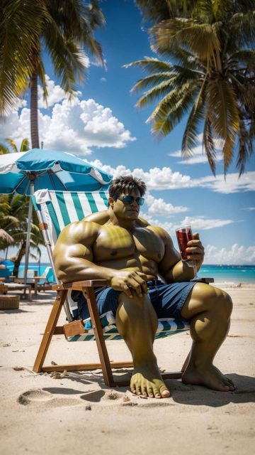 Hulk on Vacation iPhone Wallpaper