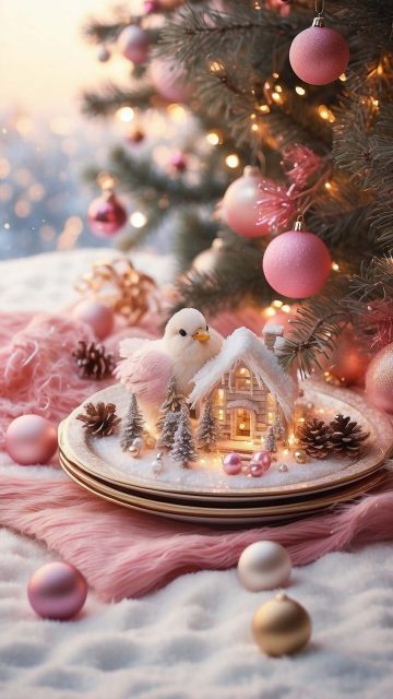 Little Christmas House iPhone Wallpaper