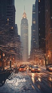 Merry Xmas New York iPhone Wallpaper