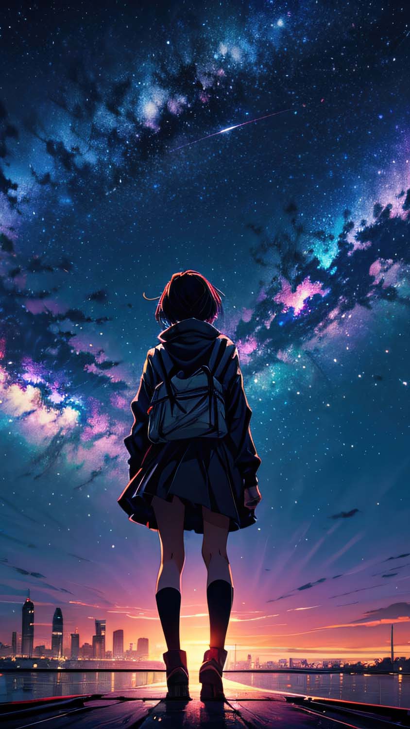 Stardust serenity anime night sky iPhone Wallpaper