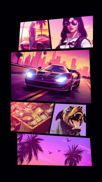 Vice City GTA 6 iPhone Wallpaper