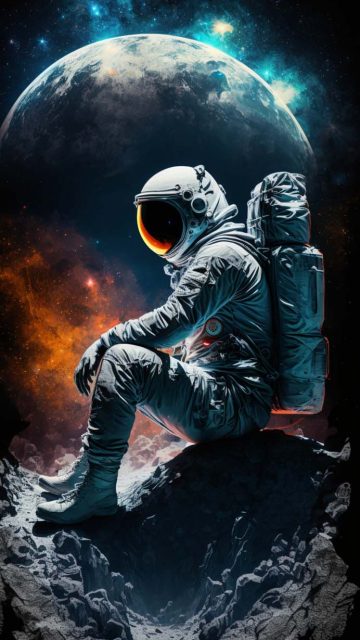 Astrounaut Alone iPhone Wallpapers