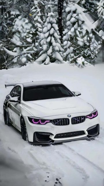 BMW White Snow iPhone Wallpaper