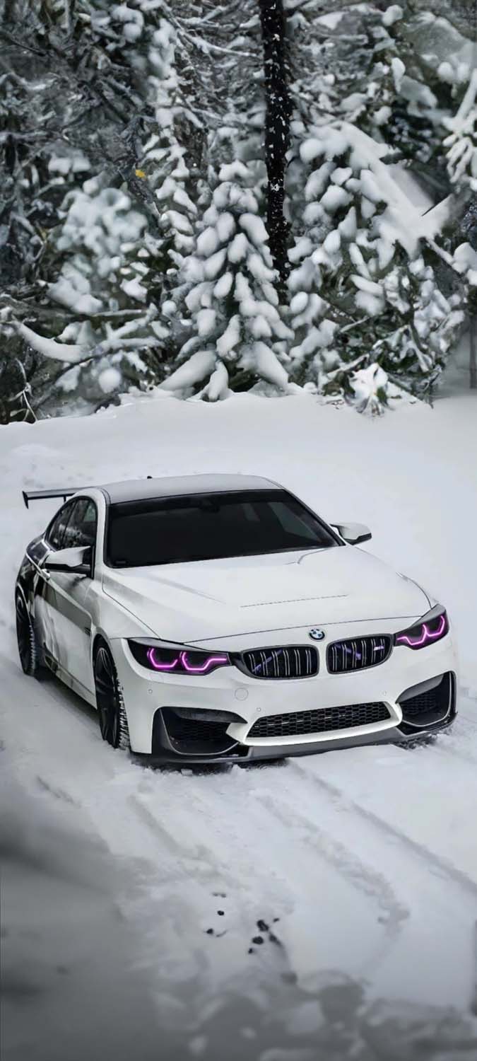 BMW White Snow iPhone Wallpaper