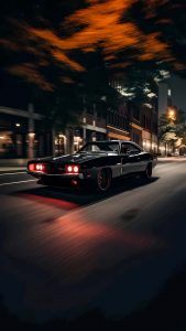 Black Muscle Car iPhone Wallpapers