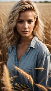 Blonde Hairs Girl Farm Portrait iPhone Wallpaper