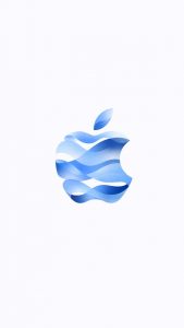 Blue Apple Logo by Basicappleguy iPhone Wallpaper