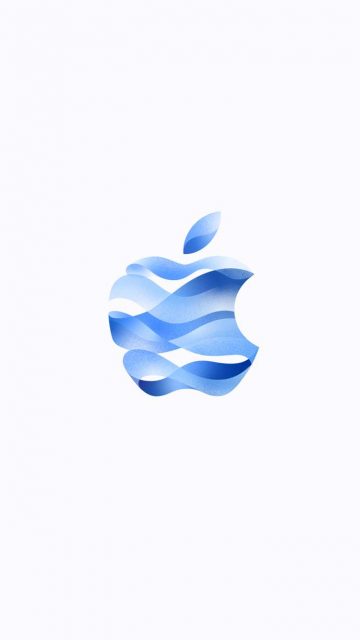 Blue Apple Logo by Basicappleguy iPhone Wallpaper