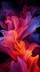 Colorful Smoke Art iPhone Wallpaper