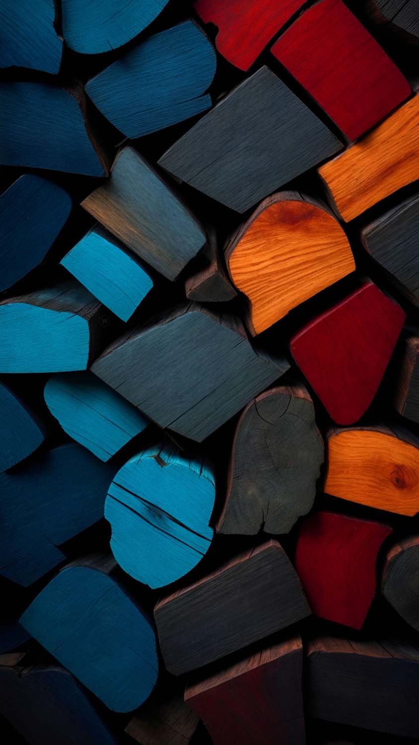 Colorful Wood iPhone Wallpapers