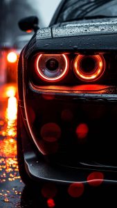 Dodge Challenger Devil Lights iPhone Wallpaper