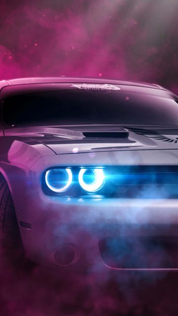 Dodge Challenger White iPhone Wallpapers