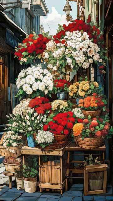 Flower Shop iPhone Wallpapers