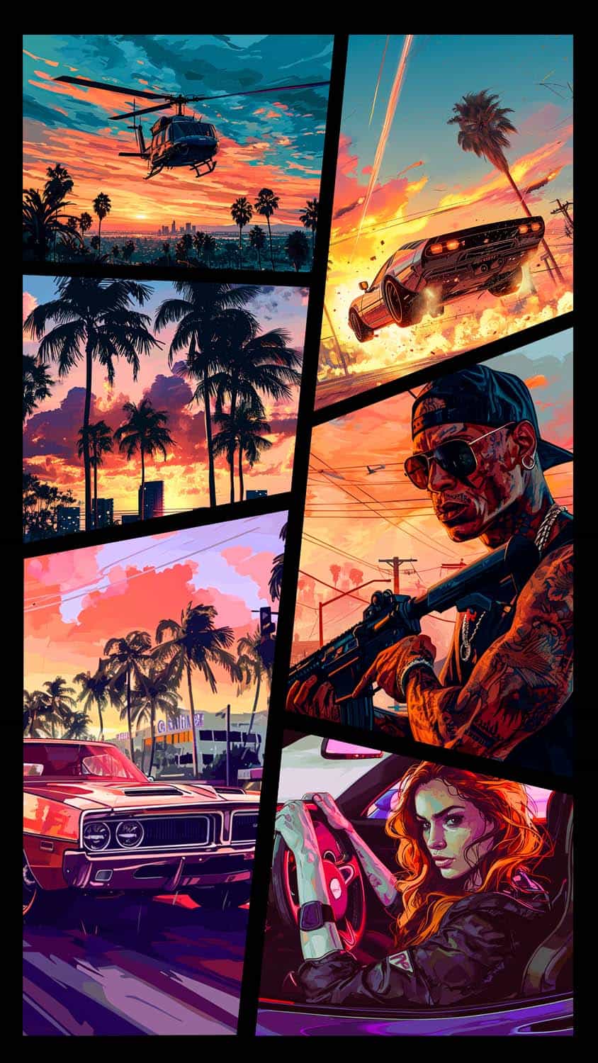 GTA 6 Characters iPhone Wallpaper