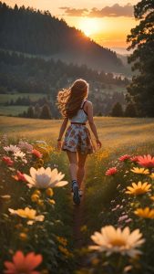 Girl in Nature iPhone Wallpaper