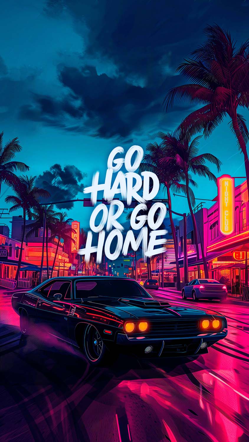 Go Hard Go Home GTA 6 Theme iPhone Wallpapers