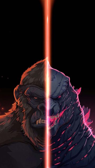 Godzilla x Kong the new empire artwork iPhone Wallpaper
