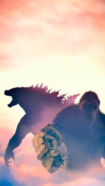 Godzilla x kong the new empire official poster iPhone Wallpaper