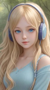 Golden Hairs Girl iPhone Wallpaper