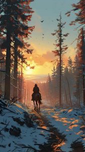 Golden Hour Hunter iPhone Wallpapers