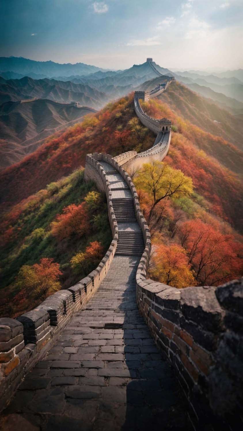 Great Wall of China Autumn Cool Wallpapers