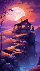 House on Cliff iPhone Wallpapers