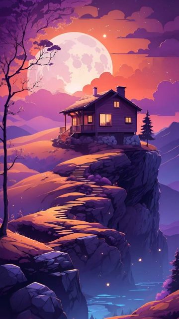 House on Cliff iPhone Wallpapers