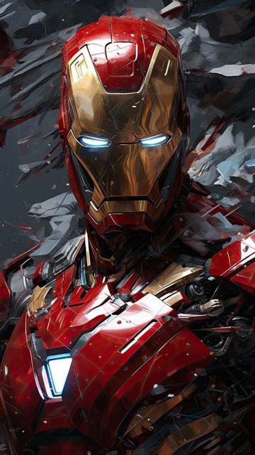 Iron Man Portrait Art iPhone Wallpapers