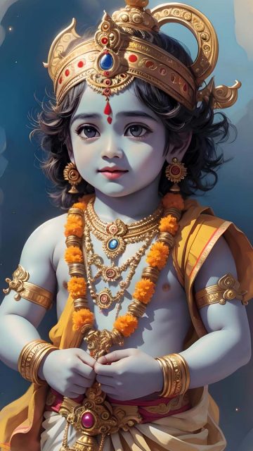 Little Krishna iPhone Wallpaper