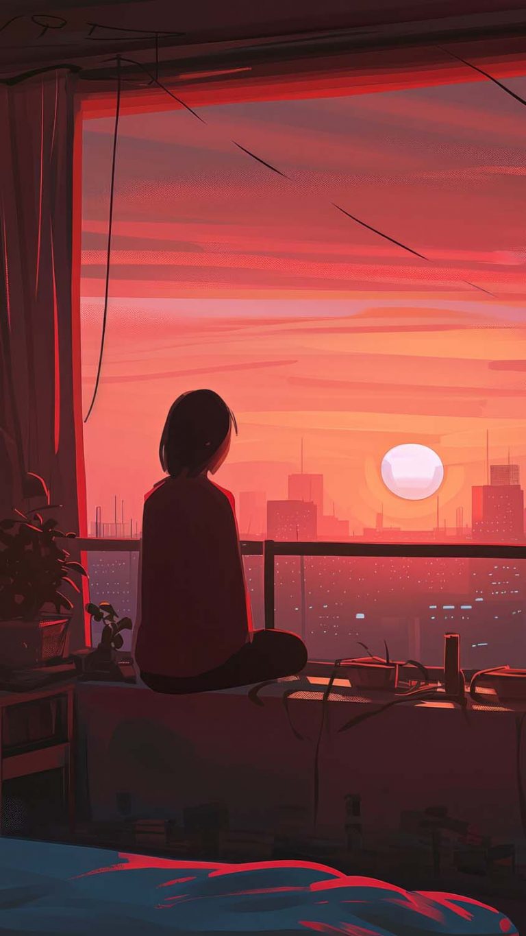 Lofi Girl relaxing morning time iPhone Wallpaper - iPhone Wallpapers