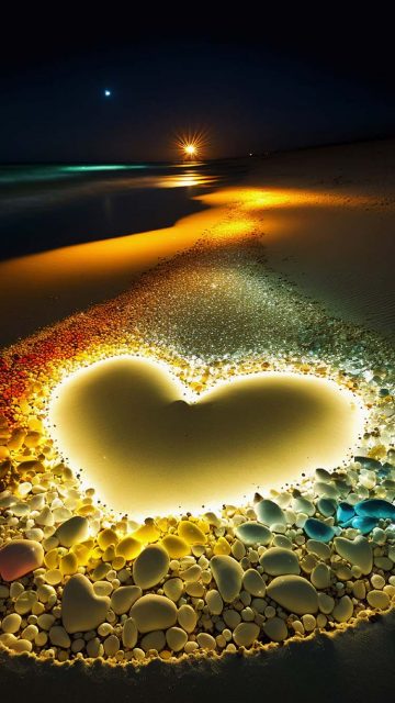 Love Pebbles Beach iPhone Wallpaper