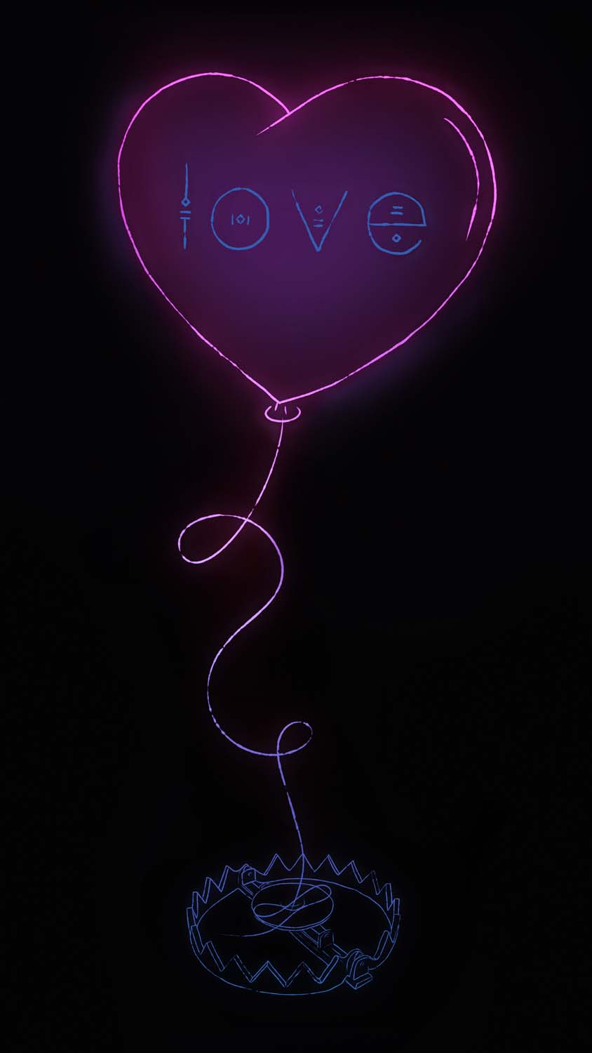 Love is Trap iPhone Wallpaper