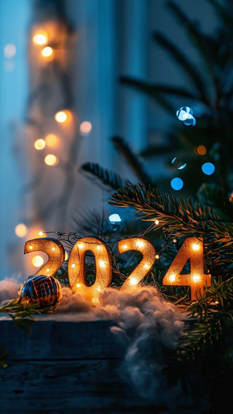 New Year 2024 IPhone Wallpaper 768x1365 