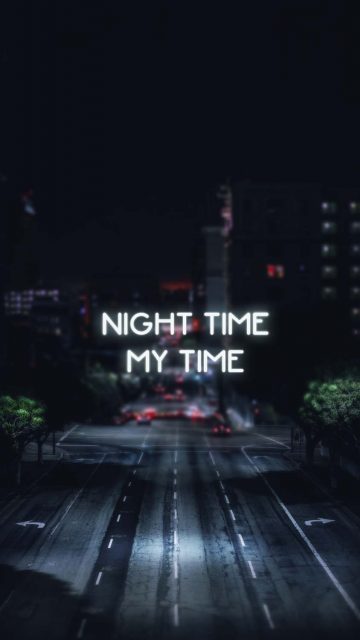 Night Time My Time iPhone Wallpaper