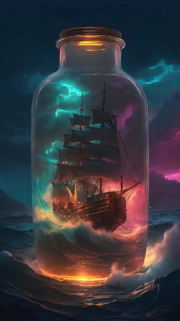 Old Ship Jar iPhone Wallpapers