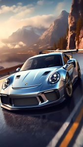 Porsche 911 Chrome iPhone Wallpaper HD