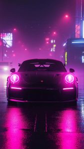Porsche Neon iPhone Wallpaper HD