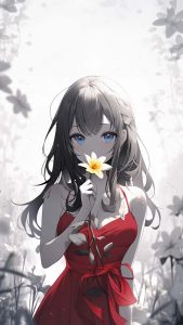 Primrose dreams graceful anime girl iPhone Wallpaper