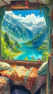 RV Camper Van Views iPhone Wallpapers