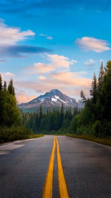 Road to Mountains iPhone Wallpaper
