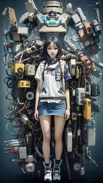 Robot Ai Girl iPhone Wallpaper