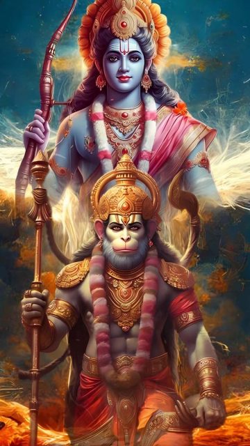 Shree Ram and Hanuman ji iPhone Wallpaper