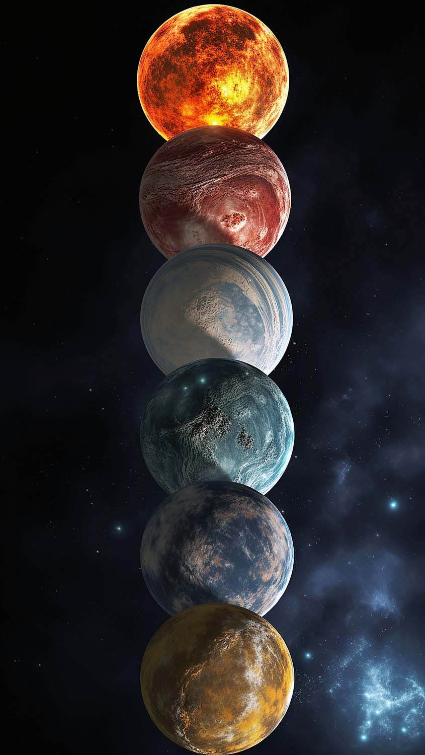 Solar System Planets iPhone Wallpaper