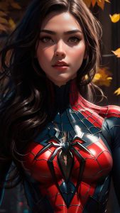 Spider Girl Anime Art iPhone Wallpaper
