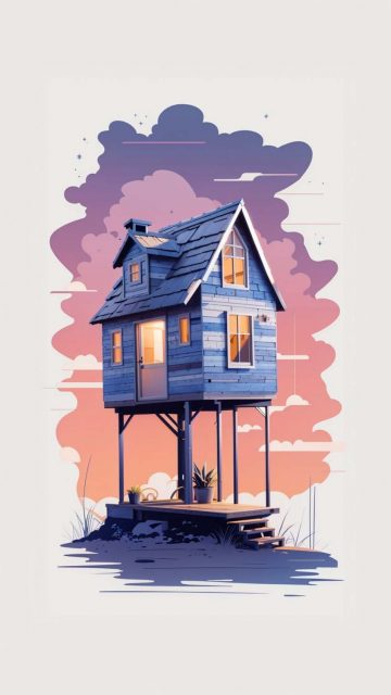 Tiny Cabin iPhone Wallpapers